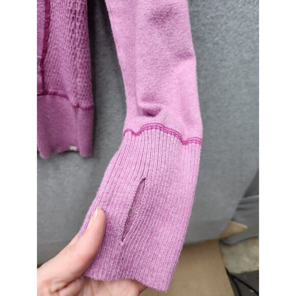 Eddie Bauer Womens Pink Hooded Full-Zip Sweater Knit Jacket With Pockets Size M - Picture 2 of 6